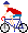 a tiny picture of Marc on his bike.